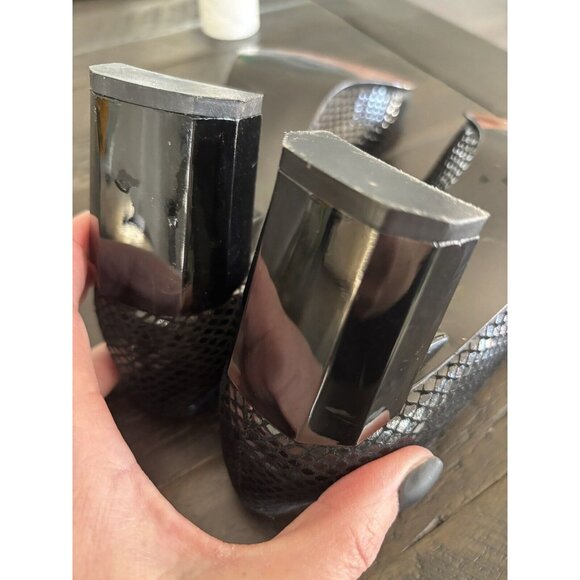 Stuart Weitzman Black Textured Heels - Picture 11 of 15